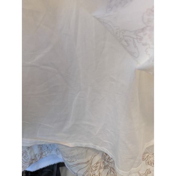 Bohme Women's Size XL White Floral Maxi Dress Smocked Bodice Cap Sleeve - Picture 6 of 9